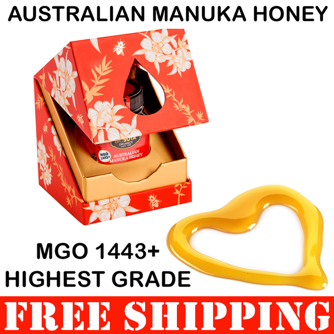 Biosota Manuka Honey MGO 1443+ NPA/ULF 28+ 250g Packaged in a Red Gift Box
