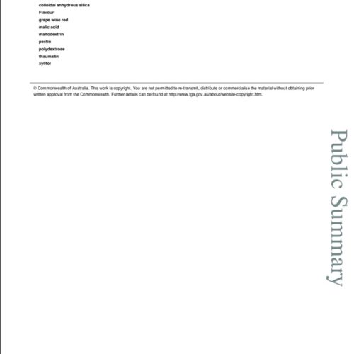 enervite biolax replenish tga certificate