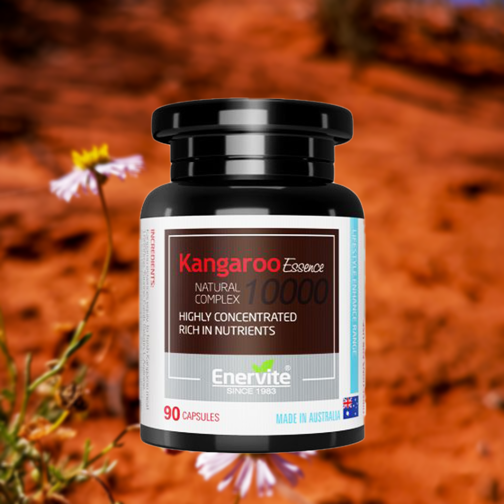 Kangaroo Essence by Enervite is a supplement to provide vitality and strength, utilising the rich proteins and minerals for daily metabolic activity. It also contains a fair amount of taurine. 