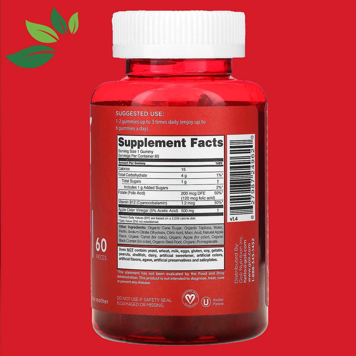 Goli Nutrition Apple Cider Vinegar Gummies SoHealthy