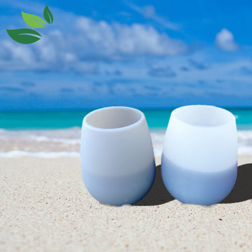 Silicone cups bpa free stemless wine glass outdoors drinkware