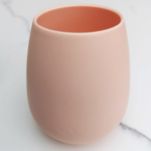 SoHealthy silicone peach stemless wine tumbler